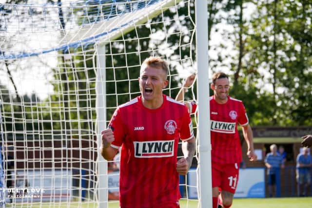 Hemel Hempstead Town midfielder Liam Nash slotted his ninth goal of the season in all competitions against Eastborune Borough on Saturday. (File picture by Ben Fullylove).