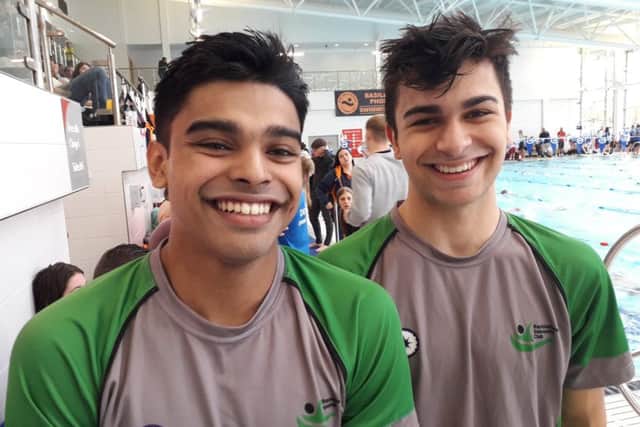 Berkhamsted SCs Ish Rahim and Zac Patel at the Regional Winter Championships in Basildon.