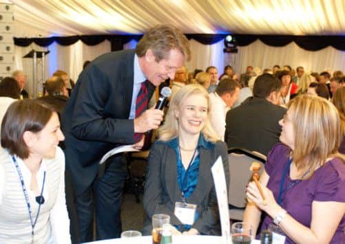 Host Stephen Rhodes chats to last years finalists