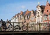 The scenic Graslei area in Ghent's old town, Belgium. Picture: PA Photo/thinkstockphotos.