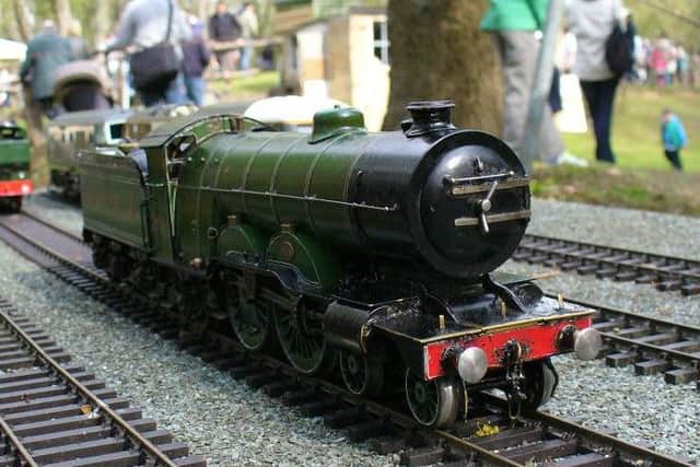 Outdoor track layout at Brambleton Model Railway Club, Harpenden