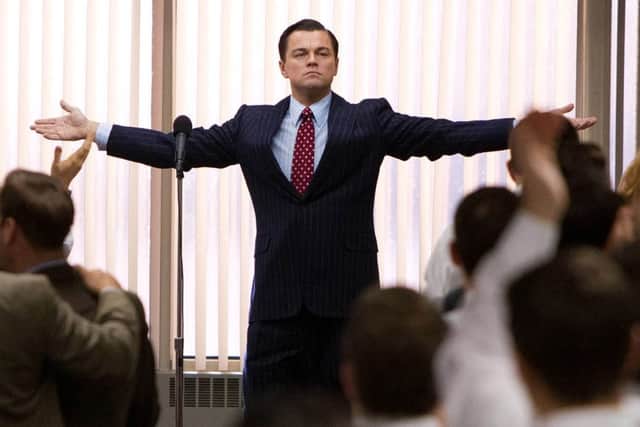 Leonardo DiCaprio in The Wolf of Wall Street.