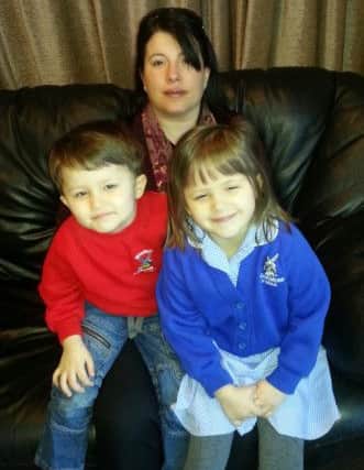 Emma and James Whittaker, who both suffer from the rare condition Fanconi Anaemia, with their mum Rachelle Emberton.