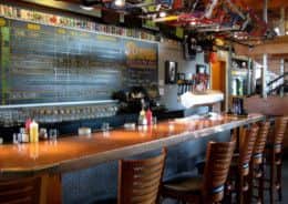 The bar at Hopworks Urban Brewery in Portland. Picture: PA Photo/Amy Stolarczyk.