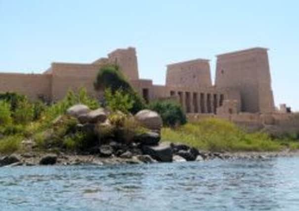 Philae Temple sits in the middle of the River Nile near Aswan. Picture: PA Photo/Stephanie Maskery.
