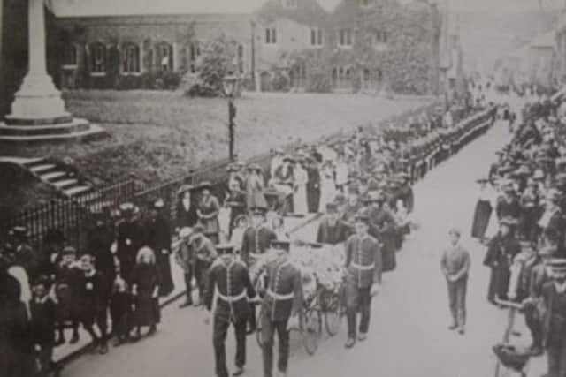 Funeral procession for Charlie Brewer