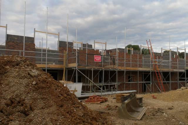 Farm Place council homes under construction in Berkhamsted