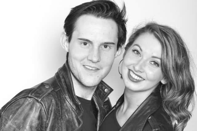 Connor Dyer as Danny and Eloise Markham as Sandy in The Tring Festival Company production of Grease at The Court Theatre. Picture by Rosalind White of Rosalind White Photography