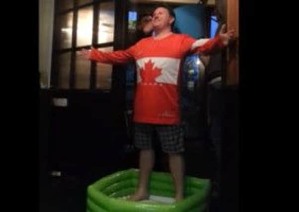 Paper Mill manager Dave Croft undertakes the ALS 'Ice Bucket Challenge'