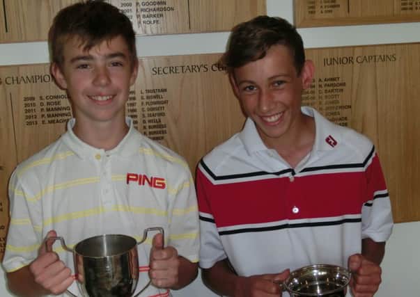 Luke Wrathall, left, has been crowned junior champion at Little Hay, while Craig Walker won the Junior Cup