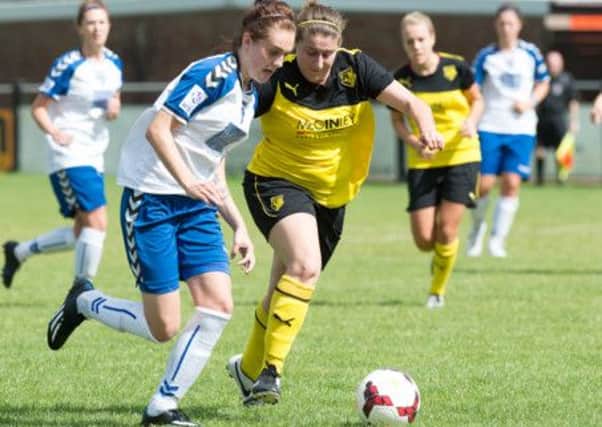 Action from Watford Ladies' clash with Durham. Picture (c) Andrew Waller