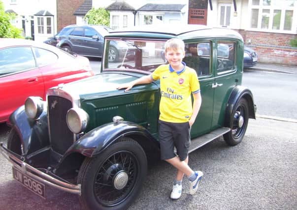 Young car fanatic James White of Boxmoor