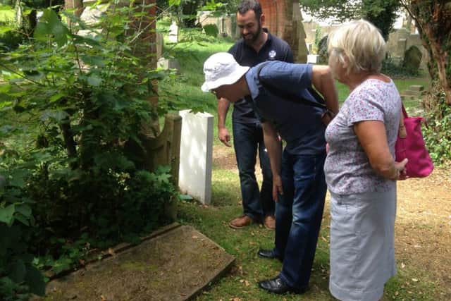 Alan and Ann Mosley at the Rectory Lane Cemetery