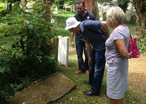 Alan and Ann Mosley at the Rectory Lane Cemetery