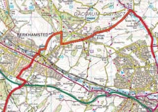 The Tour of Britain's route through Dacorum