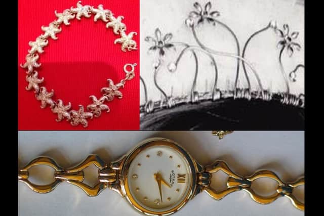 Images of stolen jewellery have been released by police