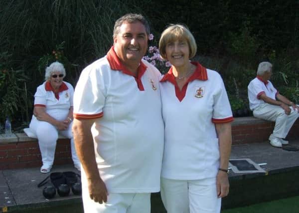 Enid Rance and Steve Delderfield won the Ladies' and Men's Championships at Kitcheners Bowls Club