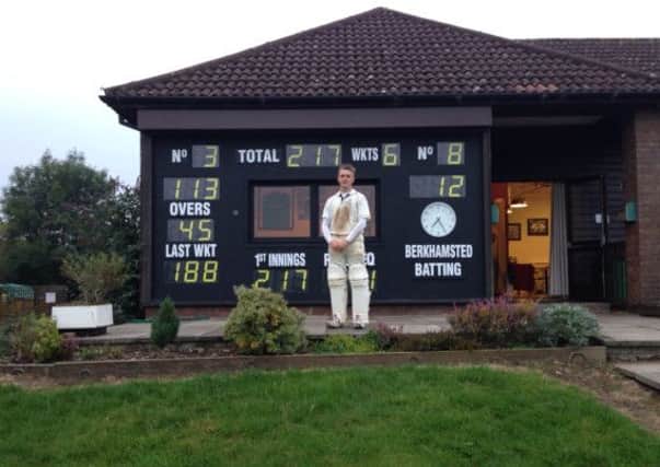 Jack Filer scored 115 to record his maiden 100 for the club in Berkhamsted II's win over Reed