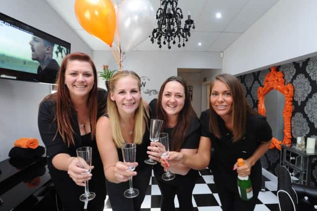 Glow is one year old at Avebury Court, Hemel Hempstead. From left,Hollie Gray,Natalie Wilmerson, Charlotte Wickham and Zoe Robbins