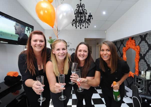Glow is one year old at Avebury Court, Hemel Hempstead. From left,Hollie Gray,Natalie Wilmerson, Charlotte Wickham and Zoe Robbins