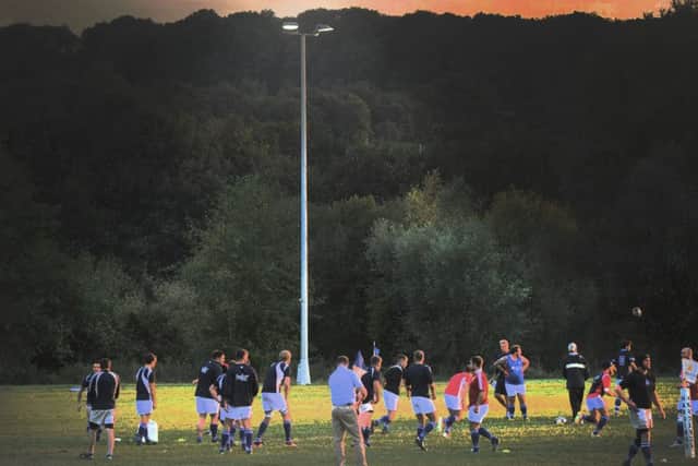 New floodlights were switched on by Mayor Alan Lawson and Mrs Lawson at Camelot Rugby Club9