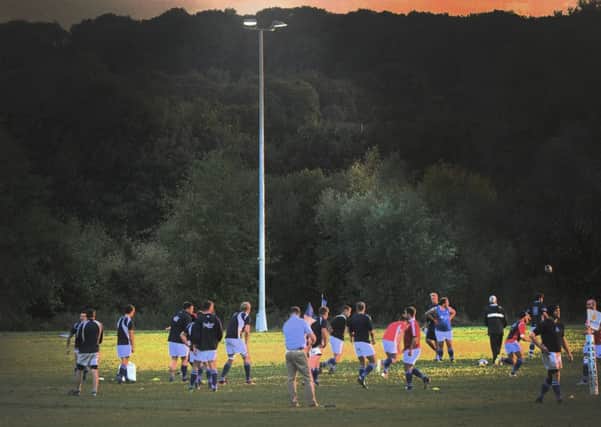 New floodlights were switched on by Mayor Alan Lawson and Mrs Lawson at Camelot Rugby Club9