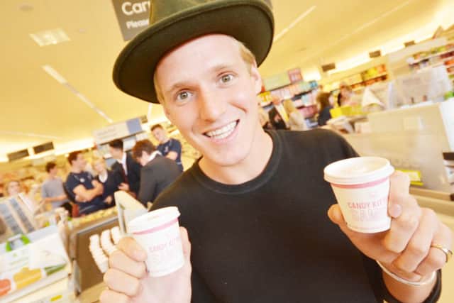 Made in Chelsea star Jamie Laing visits Waitrose Berkhamsted to launch his confectionery range Candy Kittens