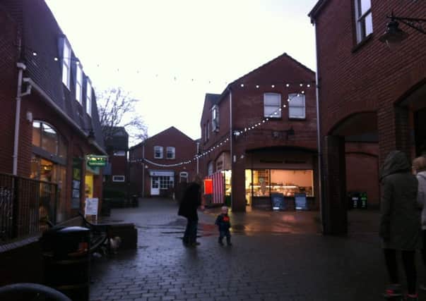 Dolphin Square, Tring, January 2014, and on the left, Marks and Spencer