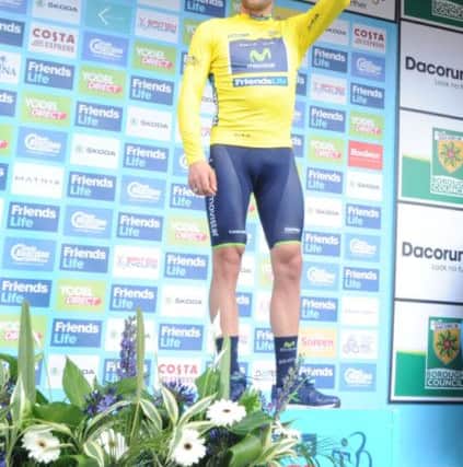The stage finish of the Tour of Britain from Bath to Hemel Hempstead on Friday.
Yellow Jersey winner Alex Dowsett. PNL-141209-171102009
