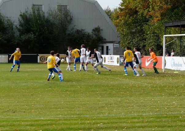 Action from Berkhamsted's clash with Kings Langley. Picture (c) Richard Solk