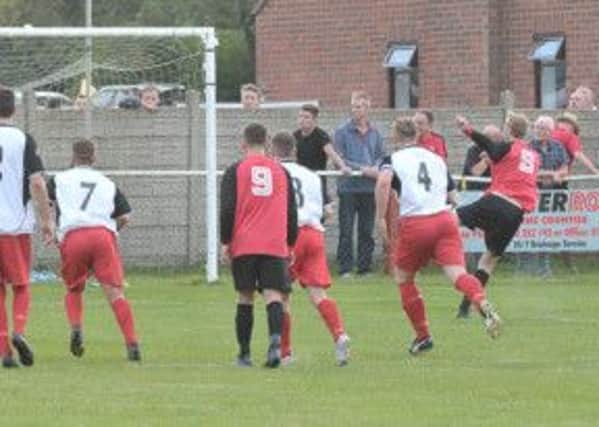 Greg Deer levelled from the penalty spot. Picture (c) Colin Sturges