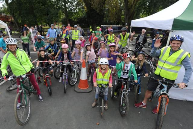 Cyclists young and old at the Berkhamsted Bike Fest on Sunday