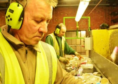 Waste recycling at the Cupid Green depot, Hemel Hempstead