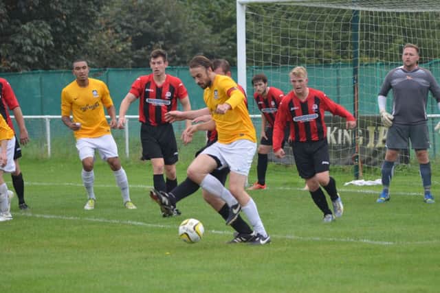 Kings Langley in action at St Margaretsbury. Picture (c) Chris Riddell