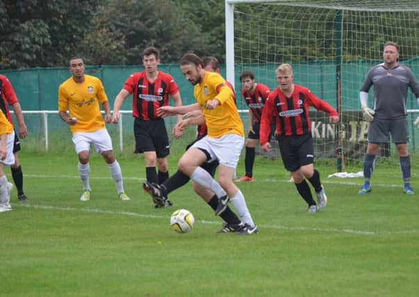 Kings Langley in action at St Margaretsbury. Picture (c) Chris Riddell