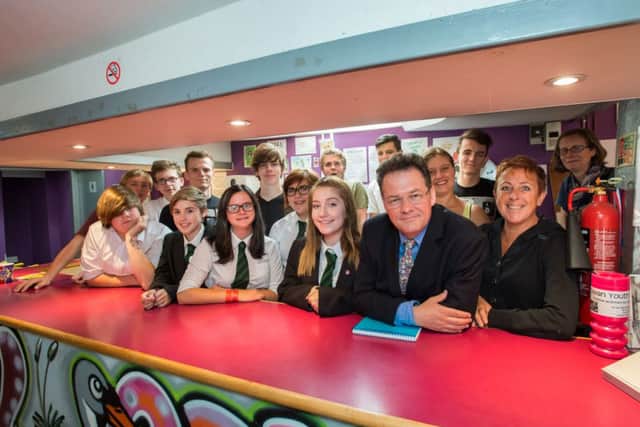 David Lloyd visits the Swan Youth Centre in Berkhamsted as part of his Dacorum district day