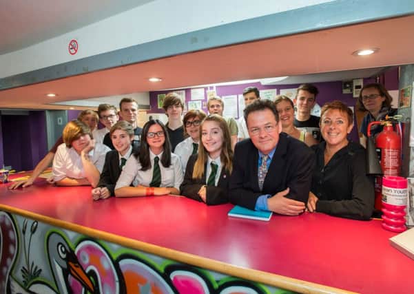 David Lloyd visits the Swan Youth Centre in Berkhamsted as part of his Dacorum district day