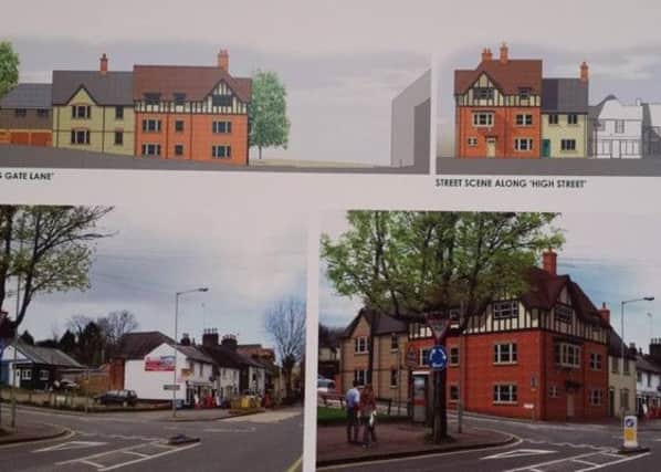 Swing Gate Lane development plan: as it looks now and as it could look after the new homes are built