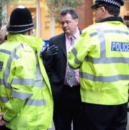 Herts police and crime commissioner David Lloyd on the beat