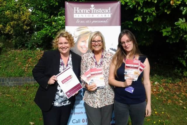 Jacqui Sheppard, Cathy Dyer and Emma Bell of Home Instead Senior Care, Hemel Hempstead