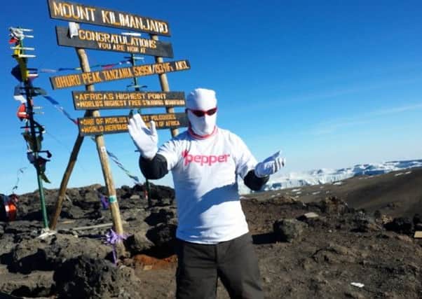 Simon Moran performed a robot dance on top of Mount Kilimanjaro