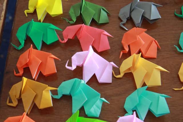 Whipsnade's origami elephants world record attempt. PNL-141016-115822001
