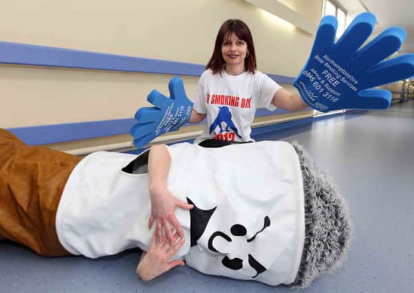 An NHS worker with gigantic hands beats up Big Cig - who will now be coming to Herts...