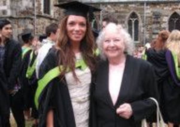 April Banbury with her grandmother Dorothy Banbury