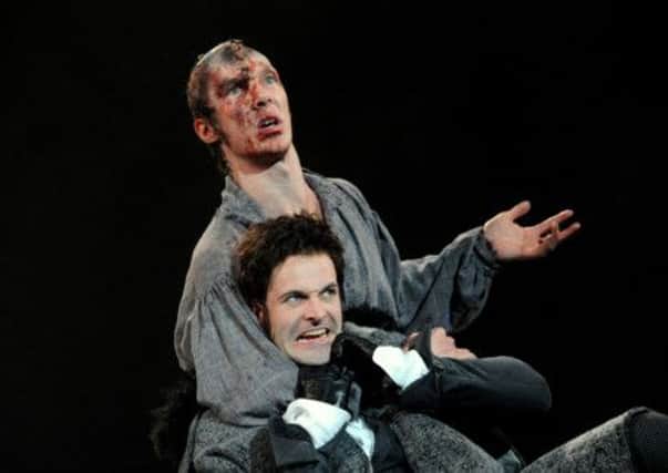 Benedict Cumberbatch and Jonny Lee Miller performing in Frankenstein