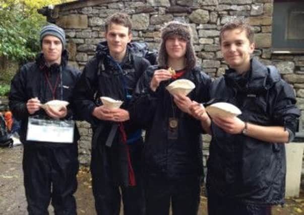 From left, Josh Frewin, Alistair Hankey, Oliver Nutkins and Morris Moorhouse formed Icknield Explorer Unit Team B, which beat 73 teams to win the Herts Peak Assault