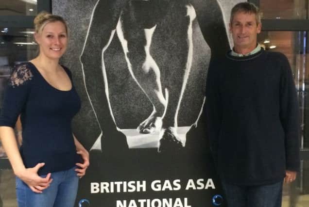 Mark Strakosch and Jo Holder competed in the British Masters Short Course Swimming Championships