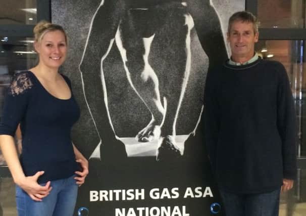 Mark Strakosch and Jo Holder competed in the British Masters Short Course Swimming Championships