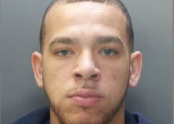 Jailed: Kane Oye, 22, of Lavender Road, near Wembley, was sent to prison for three years for his role in £300k jewellery raid