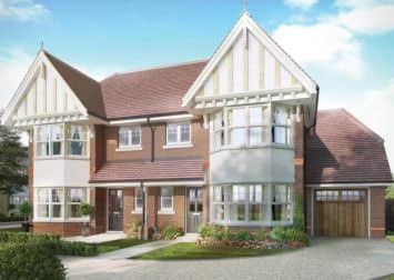 Artist's impression of two of the new homes in Chiltern Place, Tring
